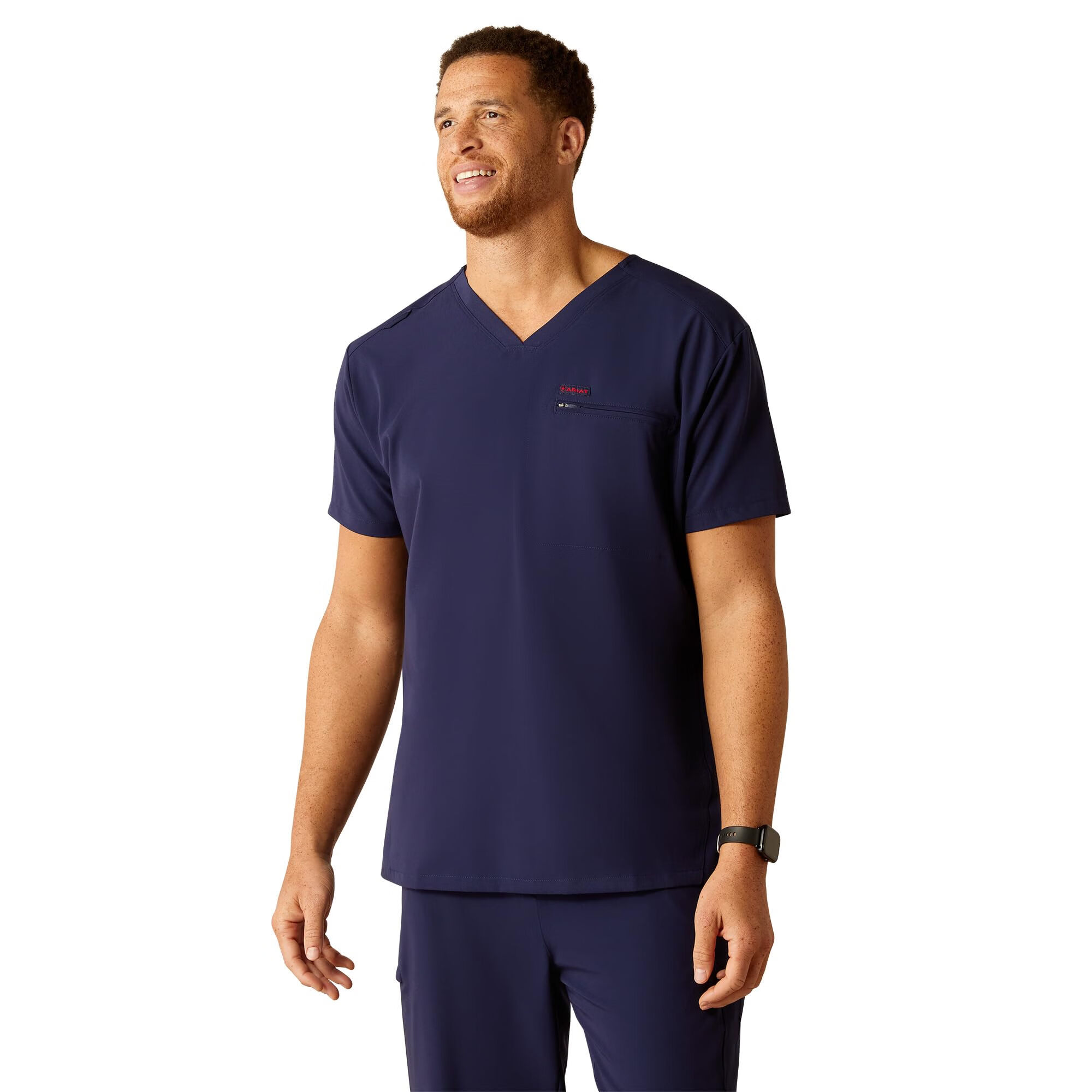 ARIAT 男式 Whitman 双口袋磨砂上衣, 海军蓝, XL 海军蓝 XL