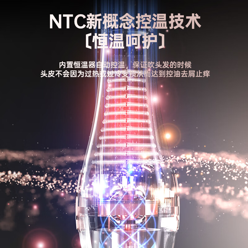 诺美丝电吹风机大功率负离子速干发廊理发专用家用不伤发吹风筒恒温护发 【宝石蓝3800W大风力】2米线-3件