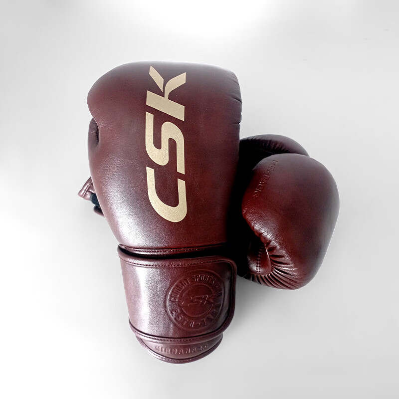 中成王（CSK）新品涅槃2.0拳擊散打手套真皮拳套握感緊實(shí)保護(hù)性好柔軟 褐色 10oz