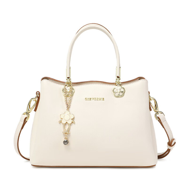 纪诗哲包包女包2025新款轻奢侈女士斜挎手提包女款情人节生日礼物送老婆 米白色【当日/次日达】热销