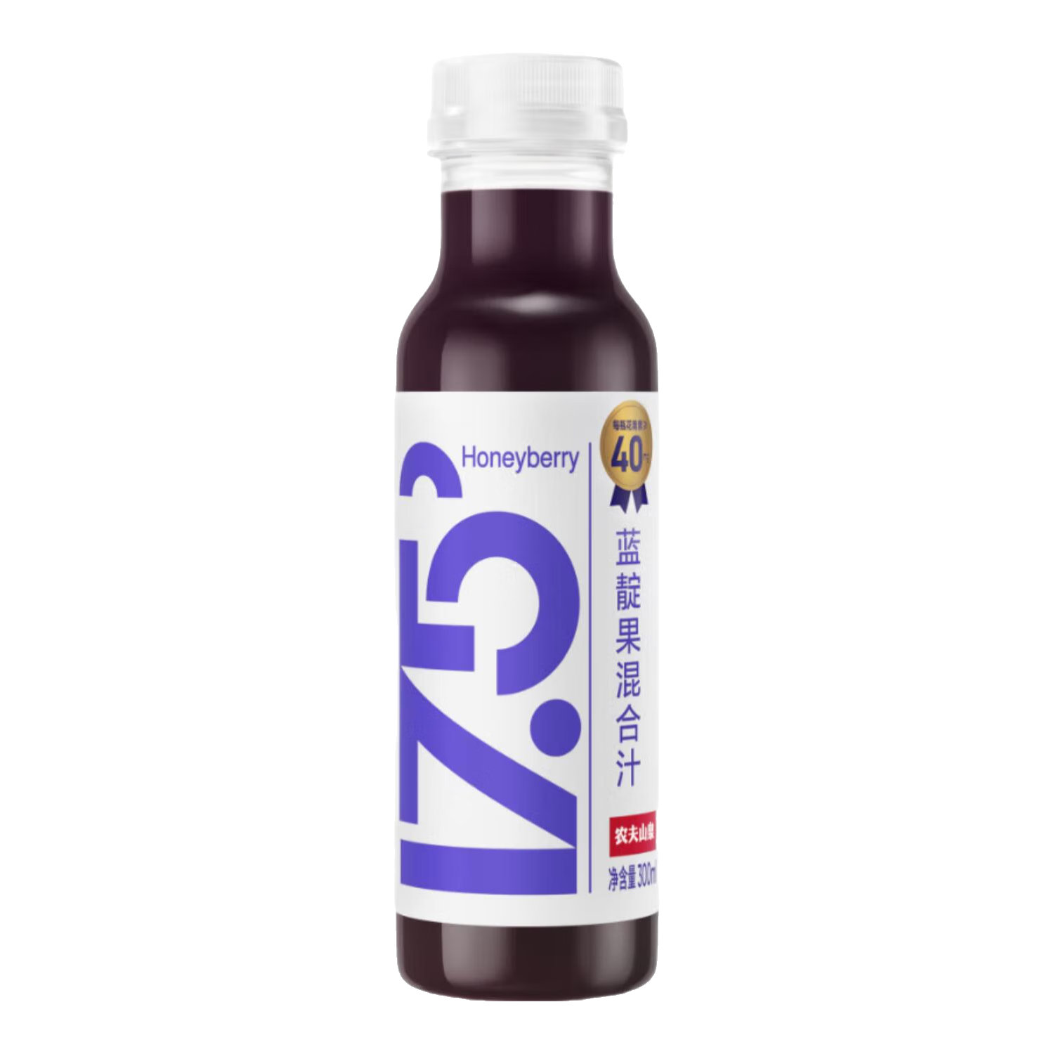 農(nóng)夫山泉純果汁17.5°nfc冷藏果汁飲料300ml鮮榨果汁飲料 17.5°藍(lán)靛果混合汁300ml*4瓶