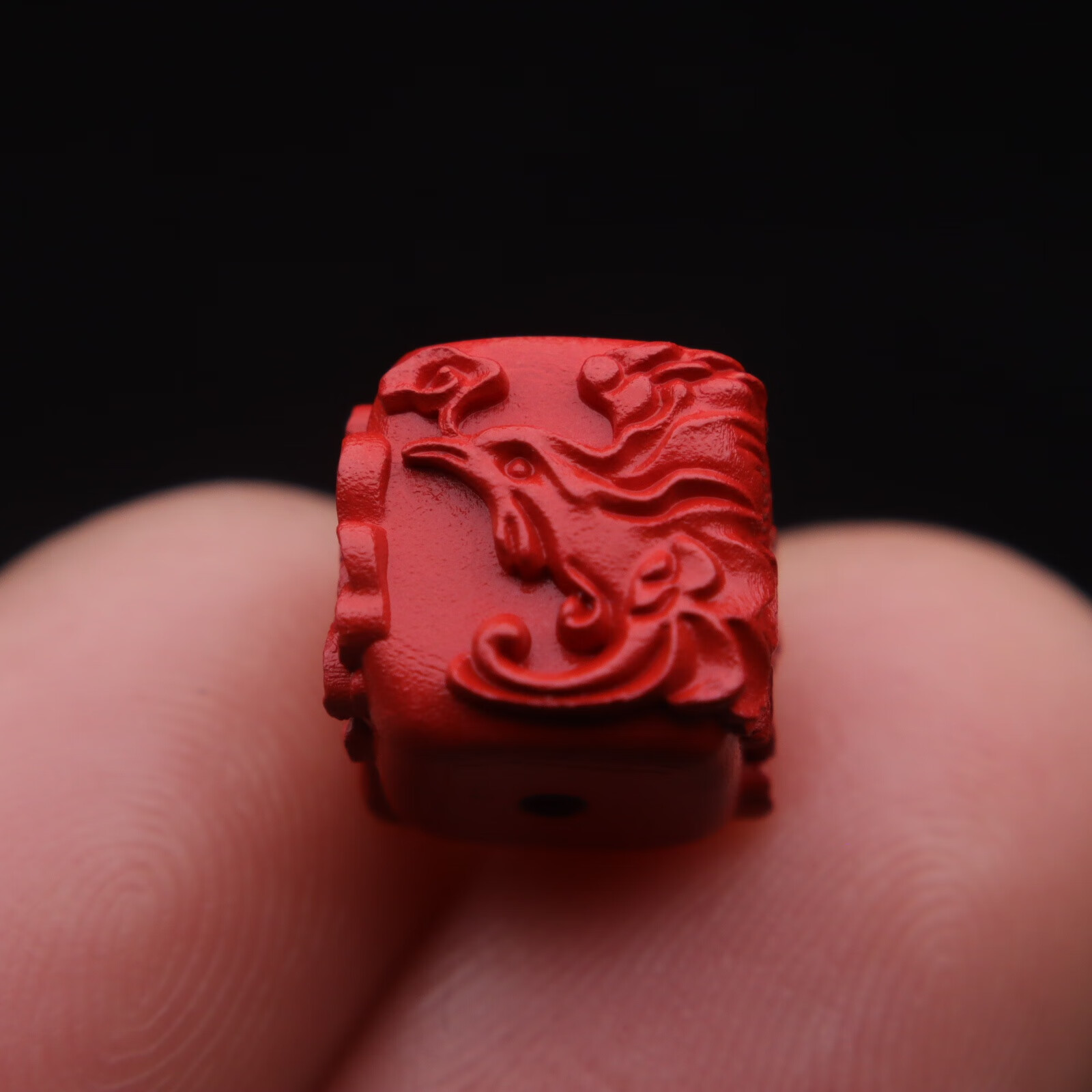 翡宇天然朱砂帝王砂鳳凰方珠散珠配珠隔珠金剛星月菩提手串配件配飾 尺寸約10mm