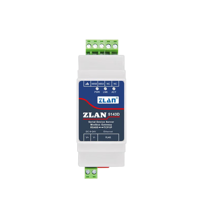 ZLAN 卓岚串口服务器导轨485转以太网口TCP/IP工业级Modbus/MQTT网关5143D(普通款) 485转以太