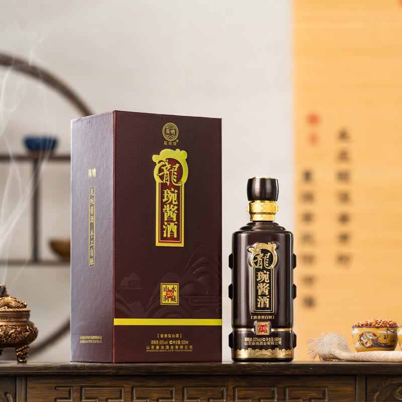 龙琬秦池龙琬酱酒山水洞藏20酱香型53度500ml高度白酒纯粮固态法酿造