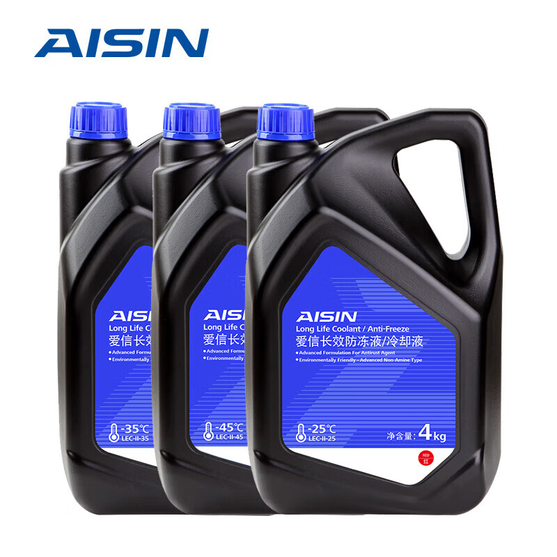 愛(ài)信汽車(chē)防凍液乙二醇型防冷凍冷卻液 4kg -35℃ 藍色 1瓶