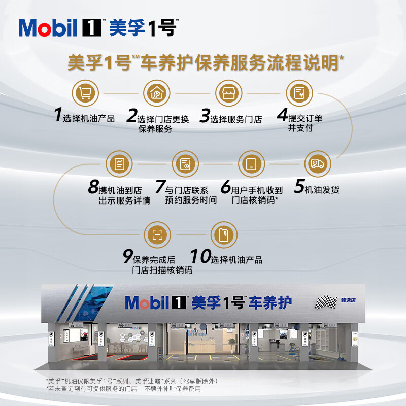 美孚（Mobil） 银美5W-40SP先进全合成机油官方授权汽车保养 4L