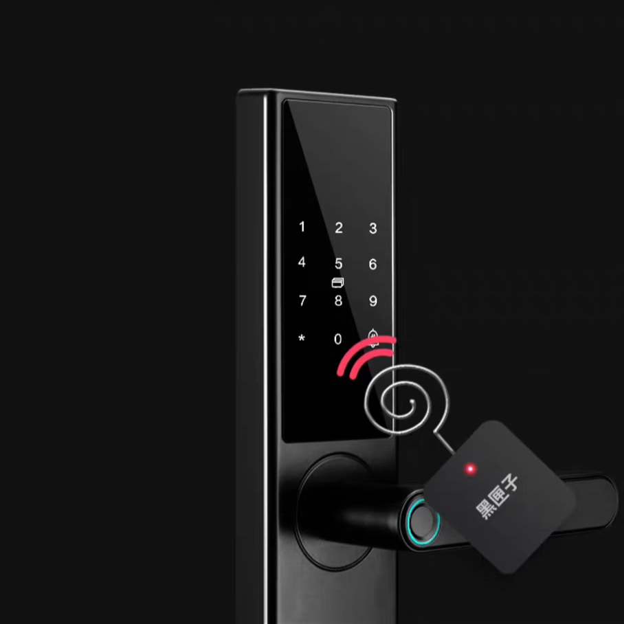 特畅恒一握开半自动智能锁家用防盗门木门公寓民宿出租房电子指纹密码锁 a53d+感应锁体 上门安装