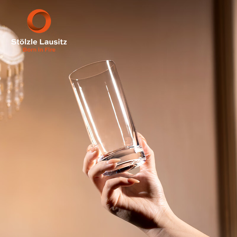 索雅特Stolzle德国进口水晶玻璃绿茶杯高档水杯家用套装耐热牛奶早餐杯 旋转杯架+荟萃水晶茶杯6只装 380ml