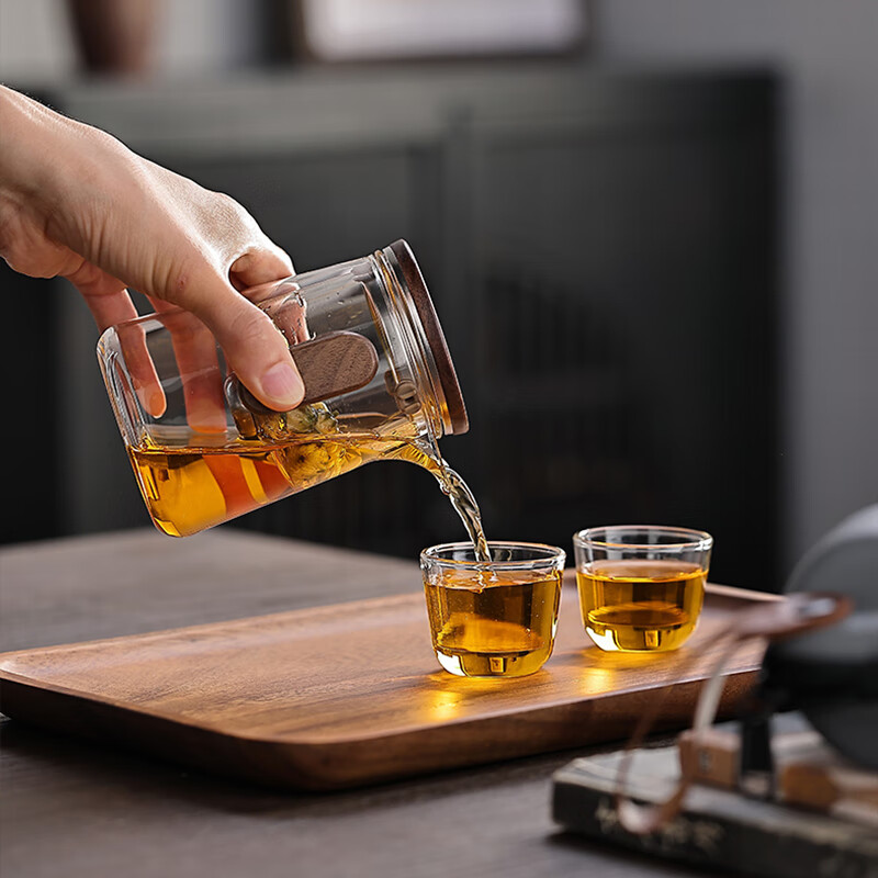 自像堂户外便携玻璃茶具套装轻悦旅行泡茶杯快客杯泡茶露营家用随身茶具