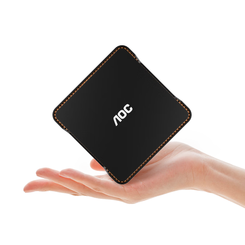 AOC MOSS小苔蘚M3 Mini迷你電腦主機商用辦公家用微小型機箱便攜HTPC掌心客廳電腦 12代四核N95/16G/512G固態(tài) 單主機【雙頻WiFi+藍牙】