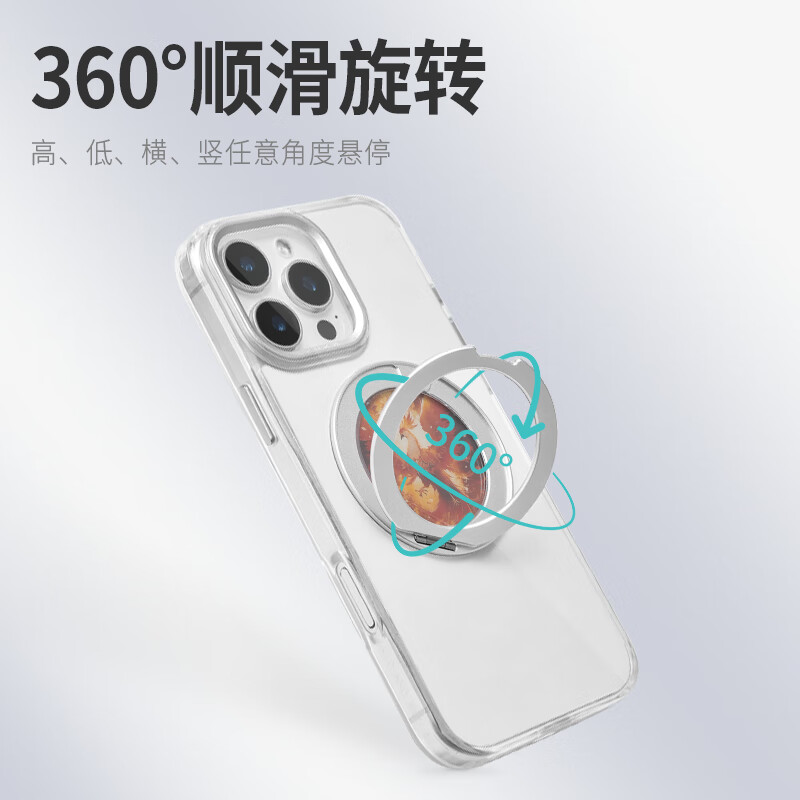 译壳手机壳iPhone16promax AI创意投屏手机壳苹果15/14/13promax手机套DIY编辑支架带相机按键 墨水屏 永夜帷幕黑-支架款 iPhone14