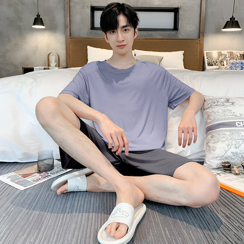 ���ڲ����������֣�YUZHAOLIN��˯�����ļ���˿����̿���ʿ������ɴ�����⴩�Ҿӷ���װ NSJYI-23179 3XL ������160-180�