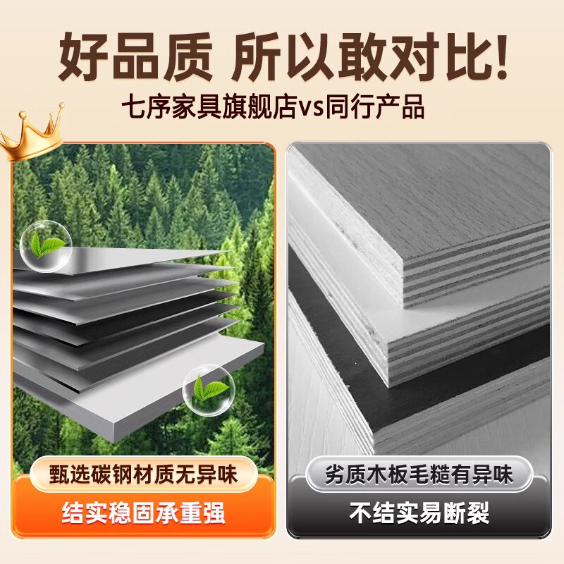 七序书柜带门钢制防尘书架家用大容量一体靠墙收纳柜落地置物柜储物柜 【特厚】二门三层长35宽32高80