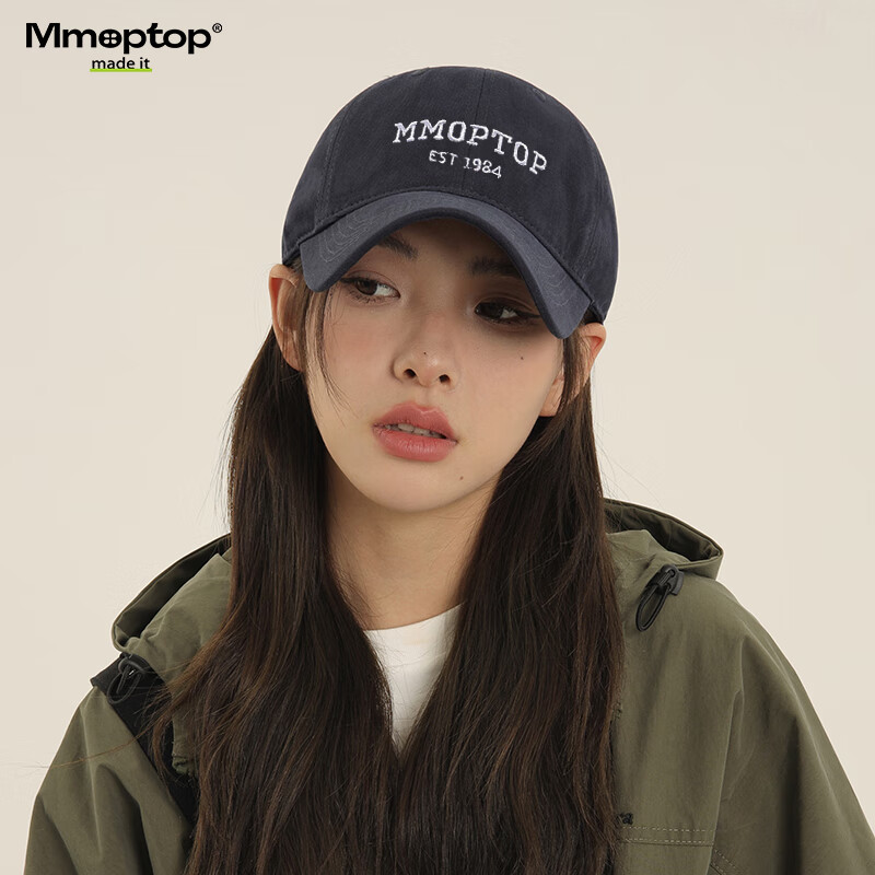 MMOPTOP日系水洗复古春夏软顶棒球帽显脸小中性男女软顶大头围鸭舌帽子