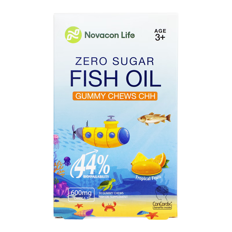 NOVACON LIFEŵ������ͯDHA������������DHA����ѧ���ߴ���Omega3����ζ30�� 153Ԫ(������)