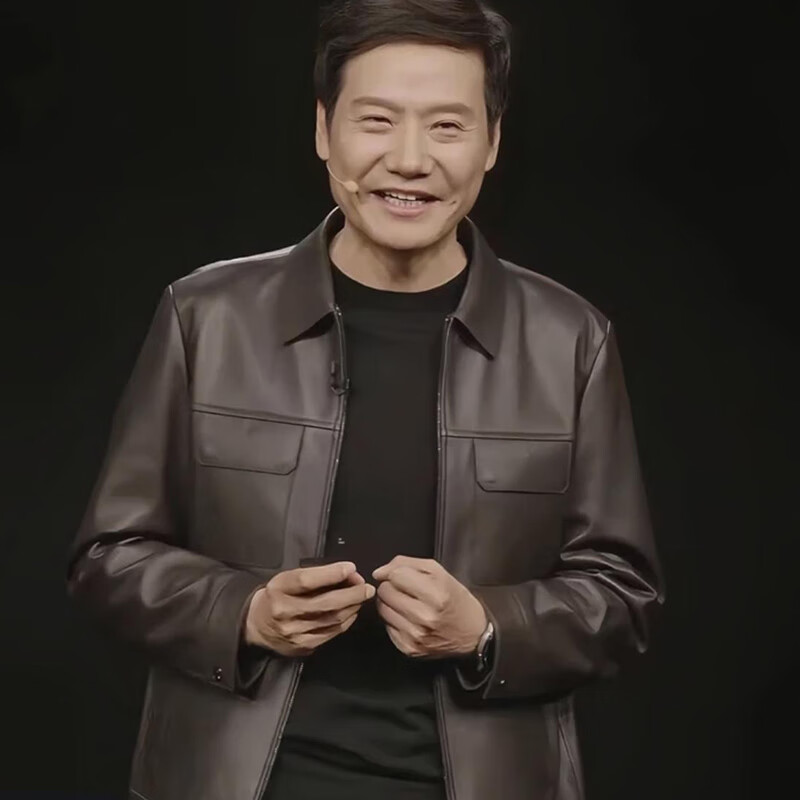 獸王（SHOUWANG）雷總發(fā)布會同款軍姿挺拔修身羊皮革真皮特殊工藝皮衣夾克外套男 棕色 XL 180/100A 52