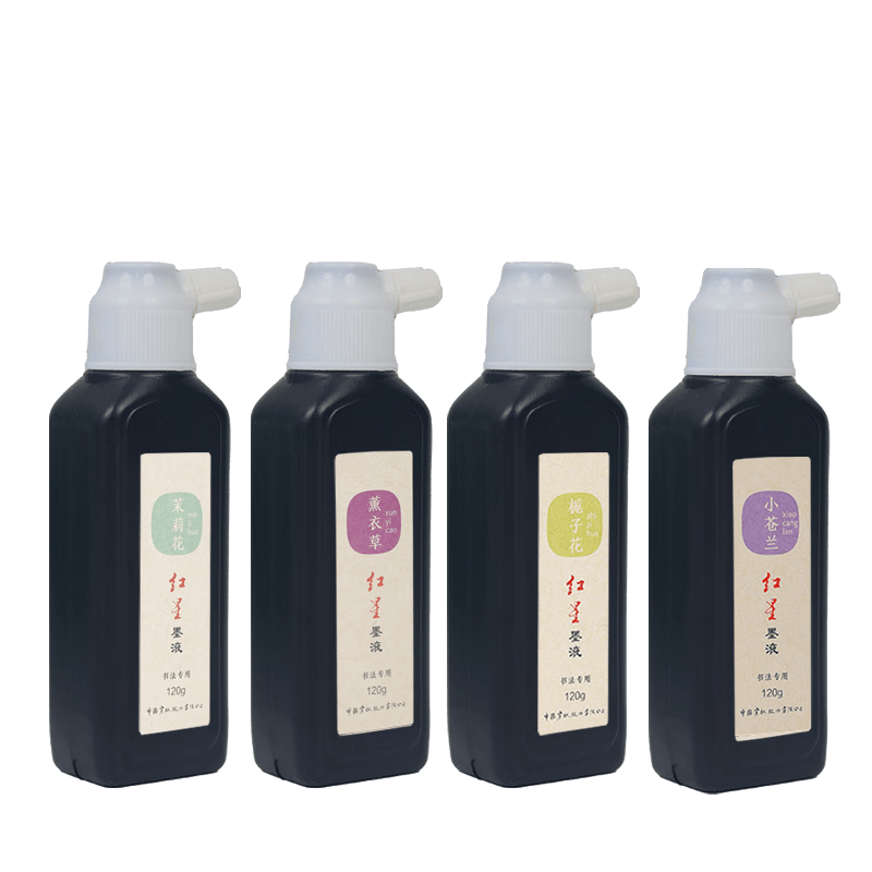 红星【红星/玄宗墨汁】红星 墨汁墨水书法专用高级油烟墨水中浓超浓国画泼墨文房四宝宣纸作品毛笔墨液 植物香型书画墨汁120g【檀香型】 红星墨液