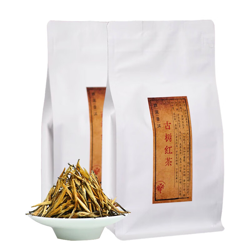 马头印特级早春蜜香金芽滇红茶大金针 300克