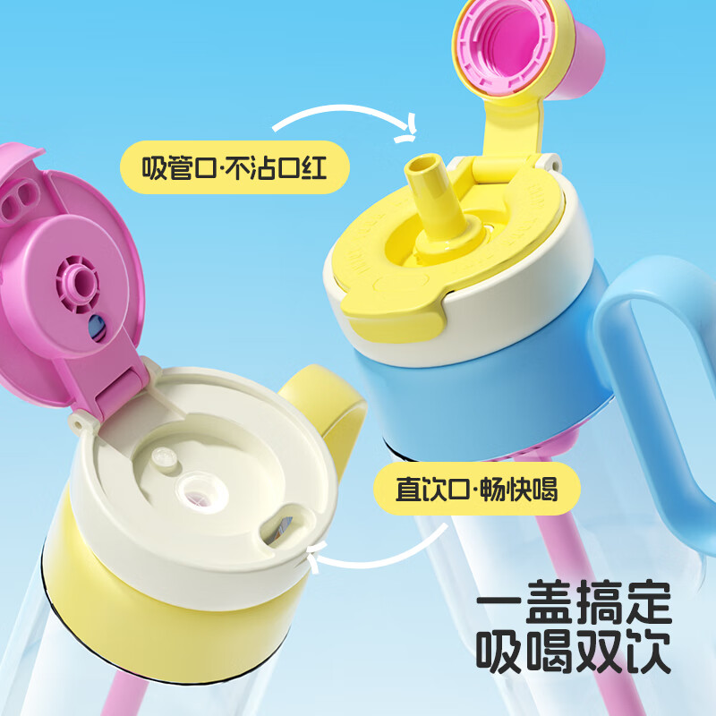 哈尔斯塑料杯耐高温食品级杯子泡茶水分离大容量高颜值tritan吸管杯女t 橘子茶海850ml