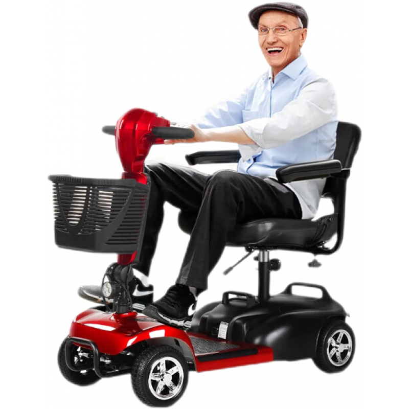 老年代步電動(dòng)輪椅車(chē)四輪車(chē)?yán)先酥?chē)小巧可折疊代步車(chē)鋰電池可 [00C單座]12A鉛電/180W電機(jī)