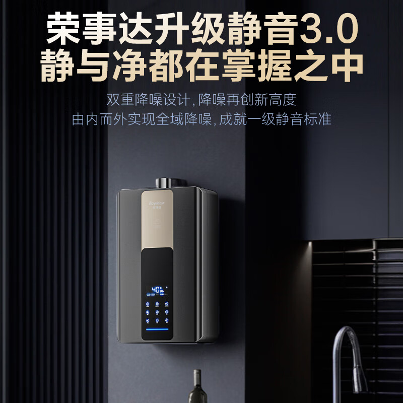 荣事达【免费上门安装】燃气热水器家用天然气 零冷水强排式恒温 增压大水量 智能电辅防冻 16L 【水汽双调】智能增压零冷水 天然气(12T)