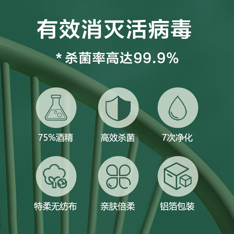 顺清柔75%酒精湿巾杀菌率99.9%消毒杀菌卫生湿纸巾大尺寸80片*3包实惠装