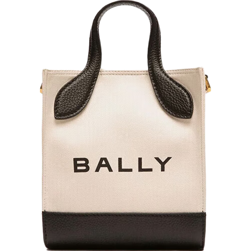 巴利（BALLY）女包織物配皮迷你單肩斜挎托特包節(jié)禮物送女友情人節(jié)禮物