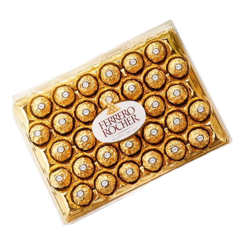 费列罗巧克力32粒礼盒装榛果威化糖果休闲零食喜糖结婚520送女朋友礼物 费列罗32粒礼盒装