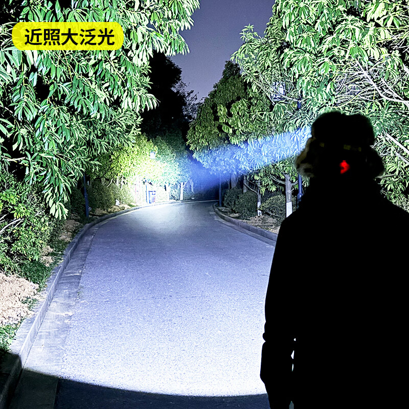 牛王头灯户外强光超长续航充电大容量电池头戴式远射登山钓鱼赶海专用 DW023【8000毫安】续航7-16小时