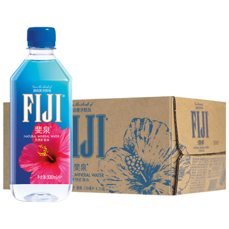 斐泉（fiji）斐济原装进口 天然矿泉水330ml*24瓶 整箱装【爆款 正品行货】