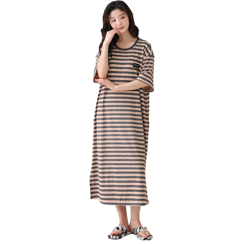 百亿补贴:芬腾可安(FENTENGCARE)睡裙女夏季薄款带胸垫睡衣女士夏天冰丝绸可外穿短袖宽松家居服Q359.8元