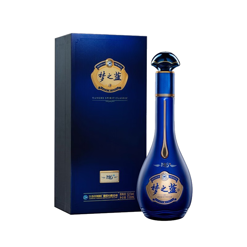 PLUS立减：洋河 梦之蓝M6+ 52度 550ml 单瓶装 绵柔浓香型白酒