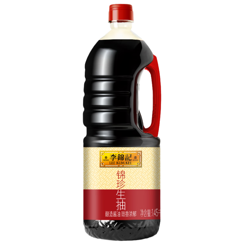 李锦记 锦珍系列 锦珍生抽1.45kg 非转基因黄豆 拌炒家用调味 酱油