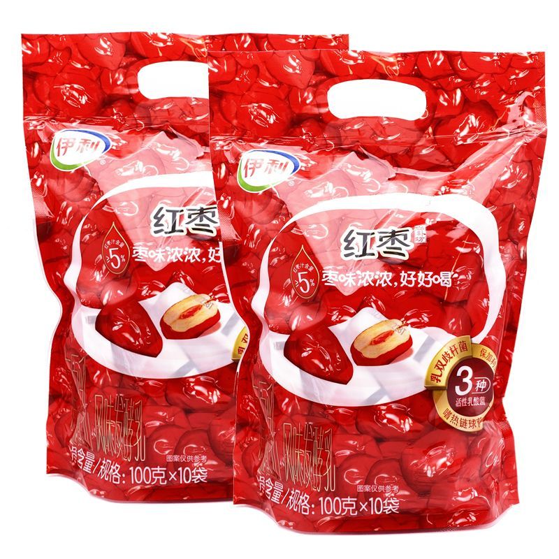 伊利红枣酸奶酸奶不加入蔗糖低温酸奶多口味100g*10袋15袋大包早餐奶 伊利红枣大包100g 20袋