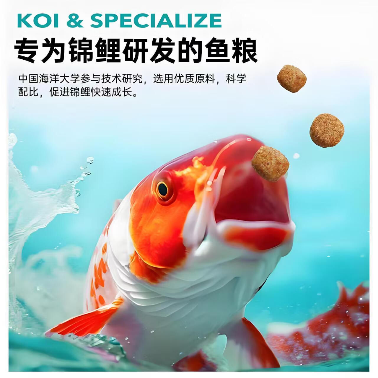鱼麒麟蝴蝶鲤饲料上浮饵料高蛋白胚芽锦鲤鱼食观赏鱼龙凤鲤鱼不浑水鱼粮 蝴蝶鲤饲料5L 上浮性