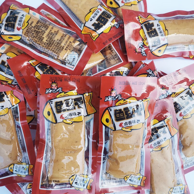 好巴食 魚(yú)豆腐豆腐干魚(yú)豆干Q彈豆干麻辣散裝零食四川特產(chǎn)小吃500g 鹵香味500g不辣