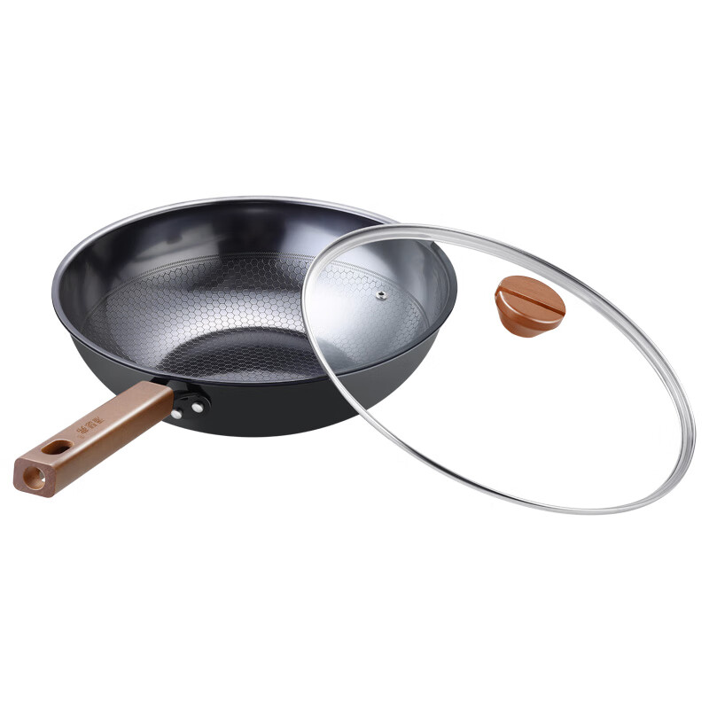 PENSOFAL潘瑟弗32cm深度氮化窒化熟铁不粘锅电磁炉燃气厨具炒锅无涂层炒锅 炒菜锅氮化不易生锈 32cm