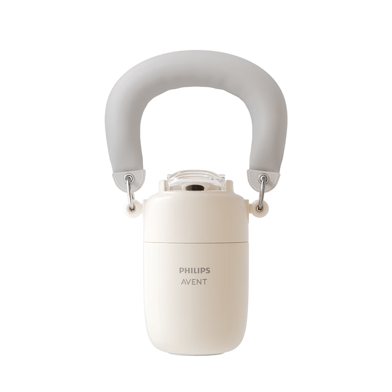 新安怡 飞利浦儿童保温杯婴儿牛奶水杯宝宝直饮杯幼儿园上学专用 【背带+提把】 350ml