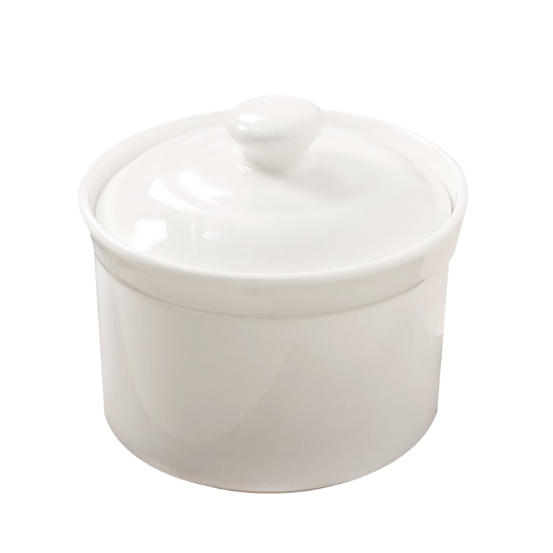 斯凯绨（Sky Top）陶瓷炖盅隔水带盖碗骨瓷汤盅蒸蛋羹燕窝盅家用单人份纯白300ml