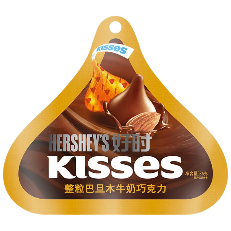 好时Kisses 好时之吻 牛奶巧克力零食 婚庆喜糖伴手礼 年货节礼物 牛奶巧克力36g