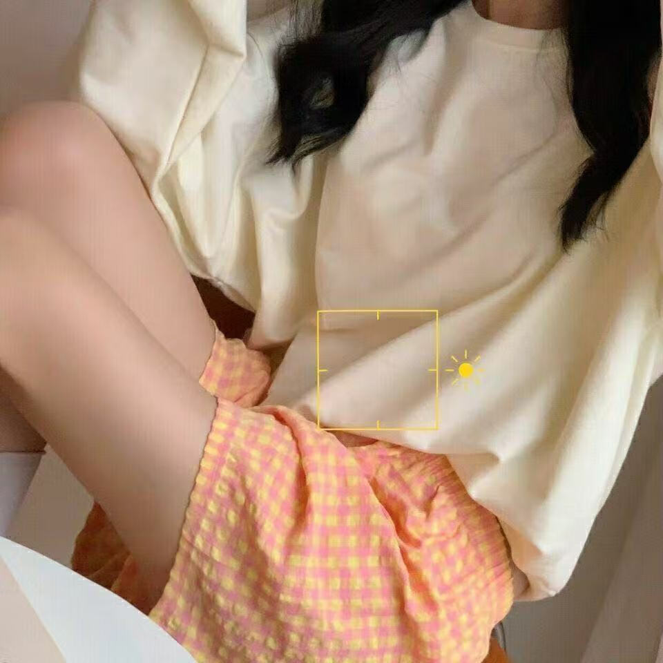 舒百蕊 夏天家居格子睡裤 