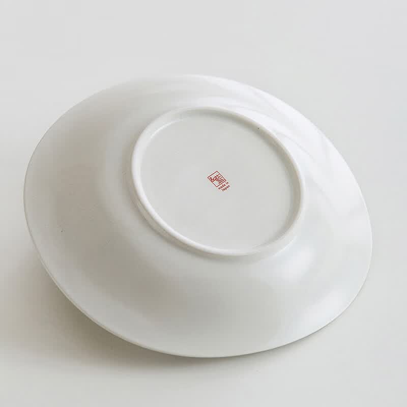 Nature Living日本和蓝古伊万里花浪漫饭碗陶瓷盘子大深菜盘家用餐具礼盒套装 花语多用盘 22.5cm 3个