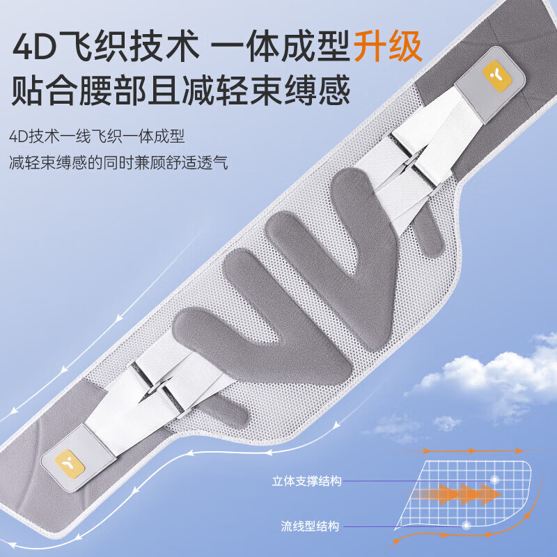 养生日记护腰带腰间盘突出医用级腰肌劳损腰带腰托腰围夏季薄透气久坐久站 【V型仿生支撑】医用护腰带 均码