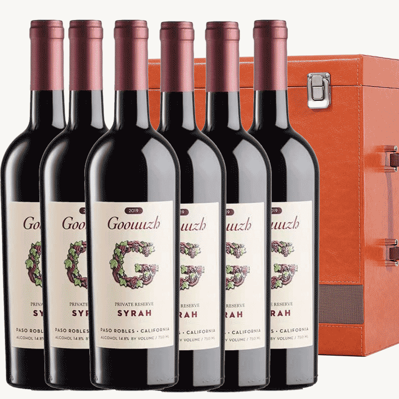 歌如诗【美国红酒大赛银奖】美国加州原瓶进口干红葡萄酒 750ml*6瓶珍藏西拉礼盒装