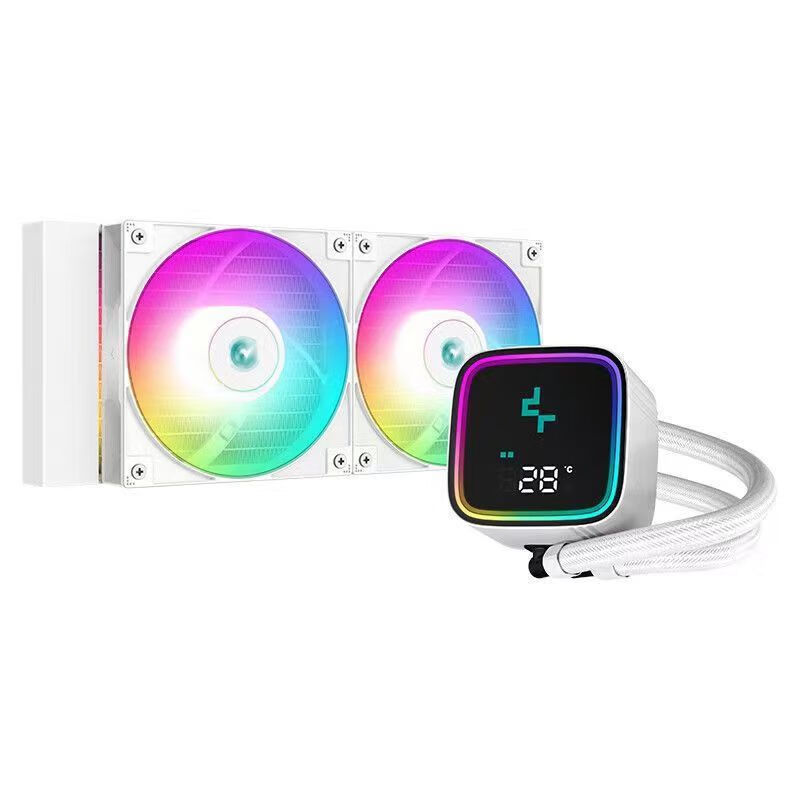 九州风神LS720冰堡垒360数显水冷散热器高温预警监控12cmARGB灯效 冰堡垒240数显(青春版)白