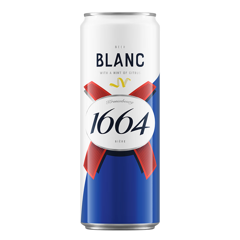 kronenbourg 1664白310ml*12罐精酿啤酒小麦啤酒整箱装端午送礼