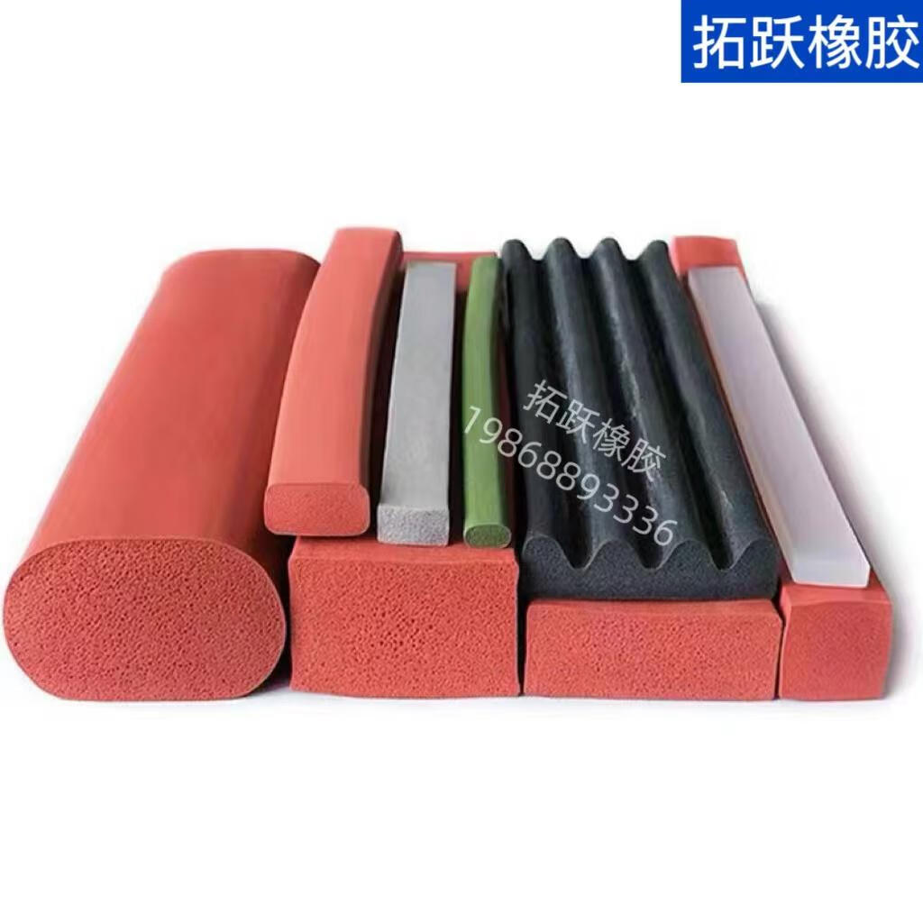 可定做300度耐高温硅胶发泡条耐腐蚀耐酸碱橡胶海绵密封条弹性好 6mm*