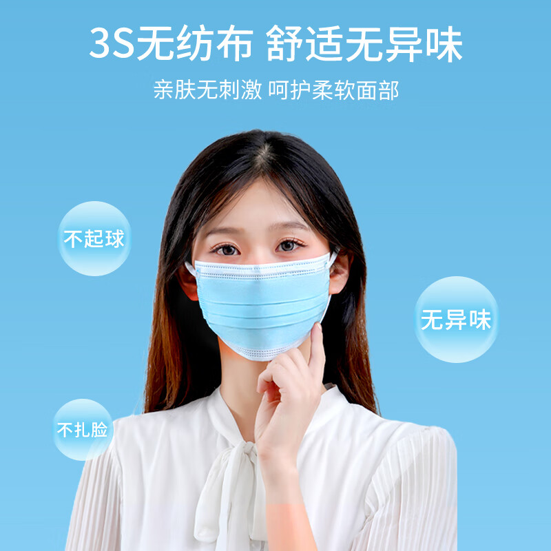 若硕100只一次性口罩医用外科灭菌级批发成人男女高颜值单独立包装 [经典款]医用外科蓝100只/独立装/精美盒装