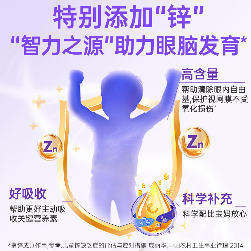 双心德国进口儿童叶黄素咀嚼片60片/瓶 3-17岁蓝莓护眼精华花青素补锌 【高性价比】儿童叶黄素咀嚼片 60片*3瓶