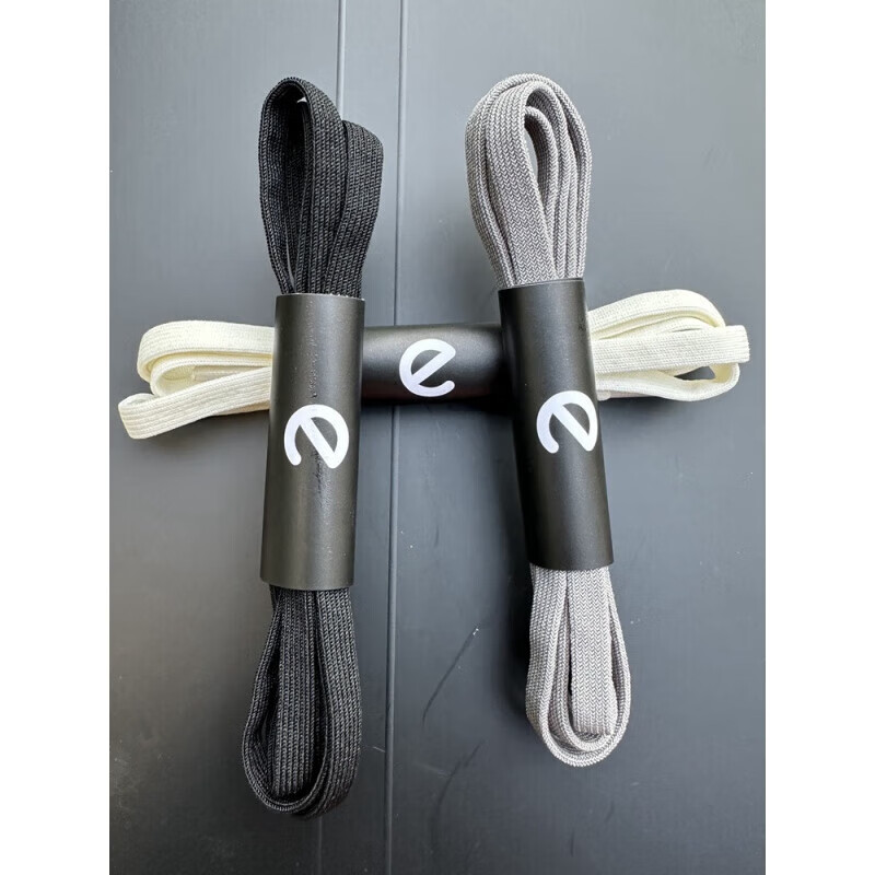 适配爱步ecco通用扁弹性鞋带全棉防水白色黑色休闲运动户外鞋带 扁弹性灰色